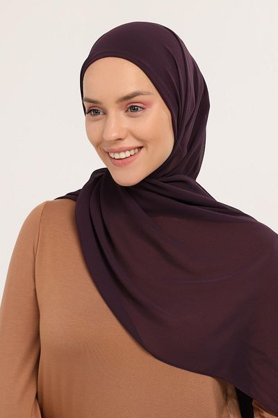 Altobeh Έτοιμο πρακτικό πολυτελές Pipe Bonnet Chiffon Shawl Plum