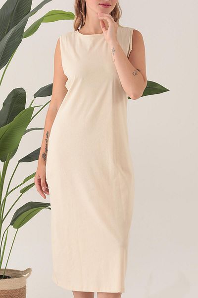 ESPİNA Sleeveless Long Dress Lining Underwear Jupon Petticoat 100% Cotton