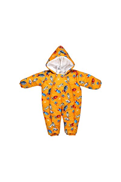 BIDI BIDI Astronot Baskılı Kışlık İçi Polarlı Erkek Bebek Mont Kozmonot