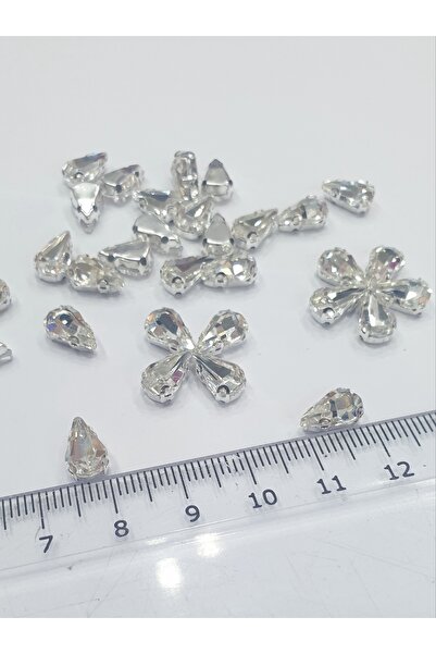 CRYSTALSHOP Kasalı CAM Taş - Damla 6x10mm (100 ADET)