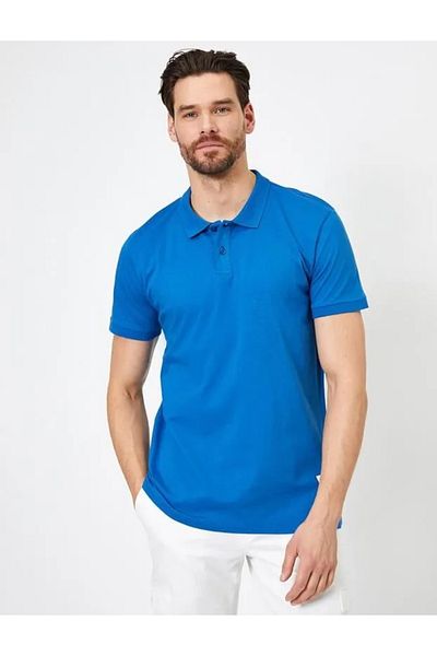 Koton Μπλουζάκι με λαιμόκοψη Navy Blue Polo