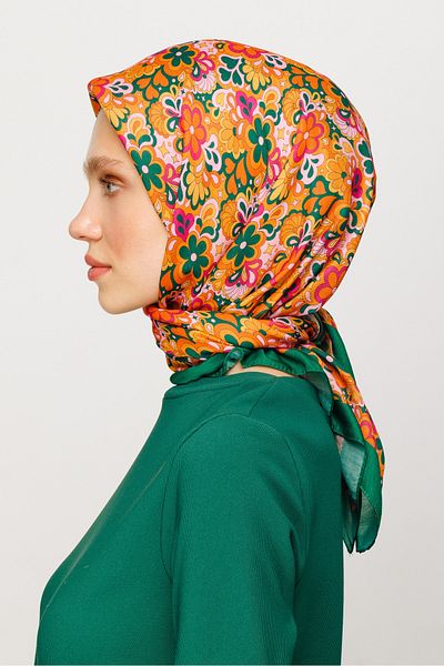 Mooncorn Ψηφιακό μαλακό κασκόλ Daisy Pattern