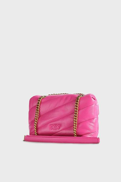 PİNKO Pinko-Tasche aus echtem Leder mit Kettenriemen und Metalllogo 100040   A0F2 N17Q