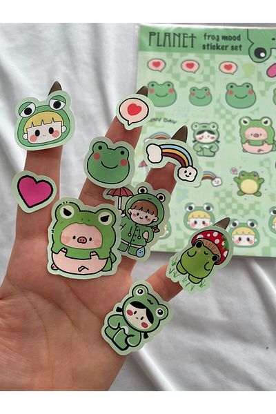 Planet Butik Frog Mood Sticker Set