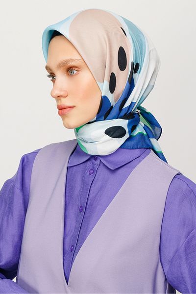 Mooncorn Eșarfă moale digitală cu model Bloom
