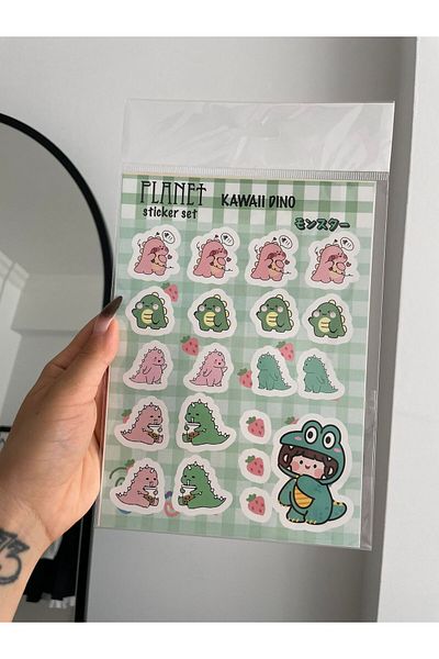 Planet Butik Kawaii Dino Sticker Set