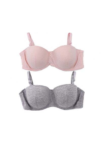 Lora Garden B Cup Unpadded Covered Underwire Full Pattern Strapless Bra Pack of 2