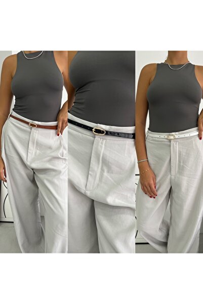 coaksco Kadın Palazzo Rugan 3'lü Set Kemer