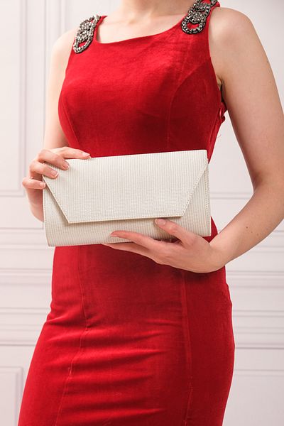 ROZA CANTA Γυναικείο βραδινό φόρεμα Mother of Pearl Glitter, Clutch Evening Bag