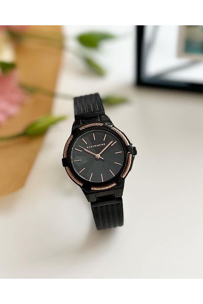 Navimarine Black Color Straw Cord Women's Wristwatch