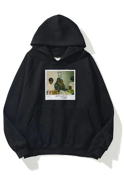 ufukmoda Kendrick Lamar M.A.A.D City Black Unisex Hooded Sweatshirt