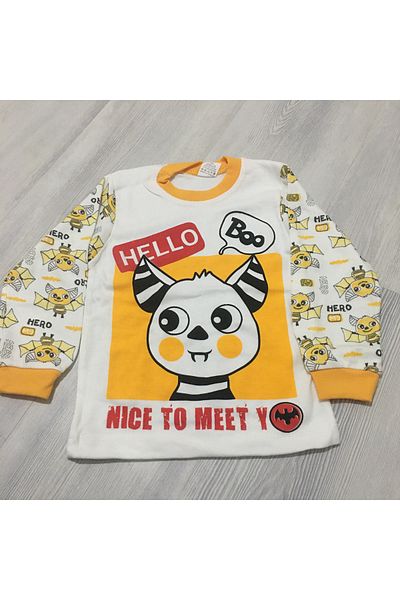 Süpermini Super Mini Baby Supermini 69-00-23 Raccoon Patterned 2-Piece Girl's Pajama Set 4-6 Years