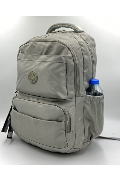 Bevitton Seten Su Geçirmez Kumaş Unisex Taş Rengi Sırt Çantası