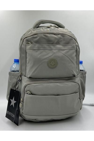 Bevitton Seten Waterproof Fabric Unisex Stone Color Backpack