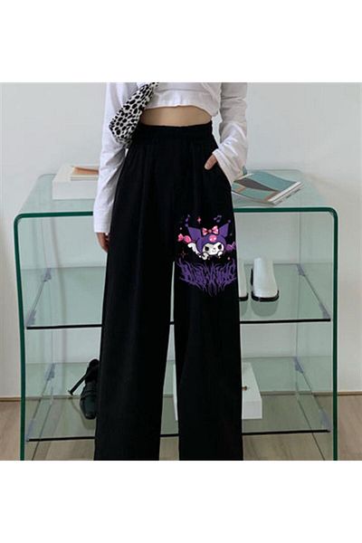 Touz Eyl Kuromi Printed Oversize Unisex Μαύρο Φούτερ