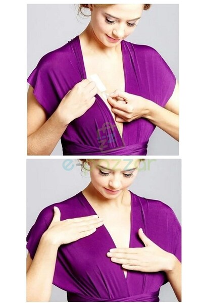 La Push Concept 100 Adet Şeffaf Çift Taraflı Abiye Gelinlik Kıyafet Dekolte K...