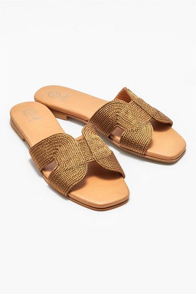 Elle Shoes Tan Women's Slippers
