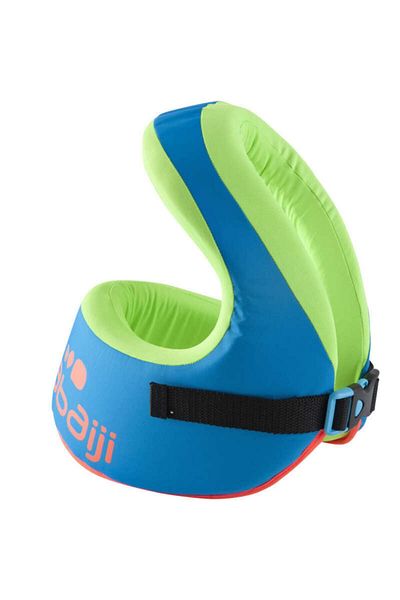 Decathlon - سترة سباحة 15 25 كجم أزرق أخضر