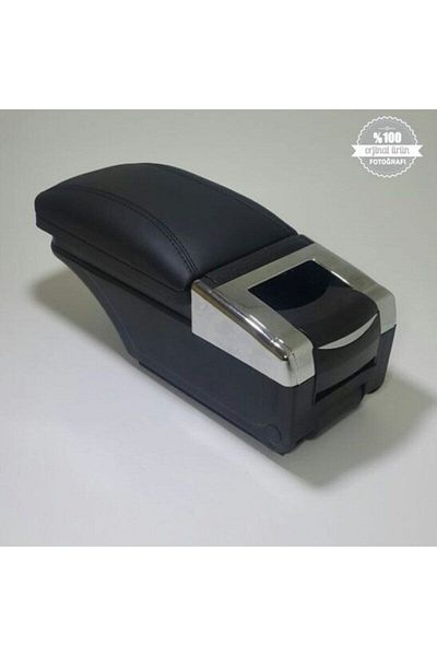 Carub Intermediate Armrest Black Luxury Sliding-ashtray + Cup Holder Adjustable Foot