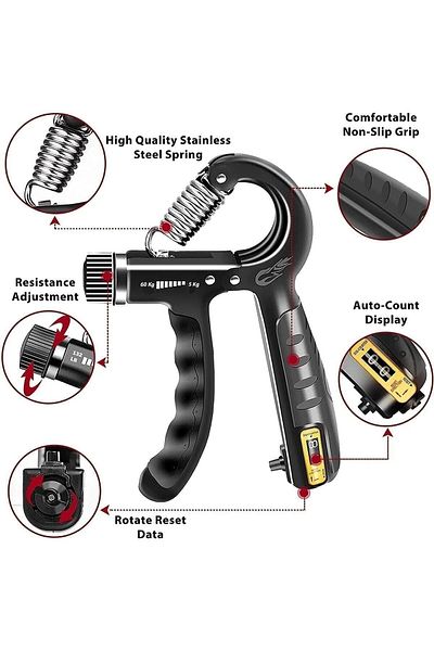 BEYZANA Arc de mână contorizat original 60 Kg - 5 Kg Reglabil 1 bucată Întăritor muscular pentru încheietura mâinii