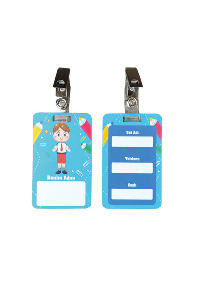 hepenuygun 3 Name Badges for My First Day at School - with Clips