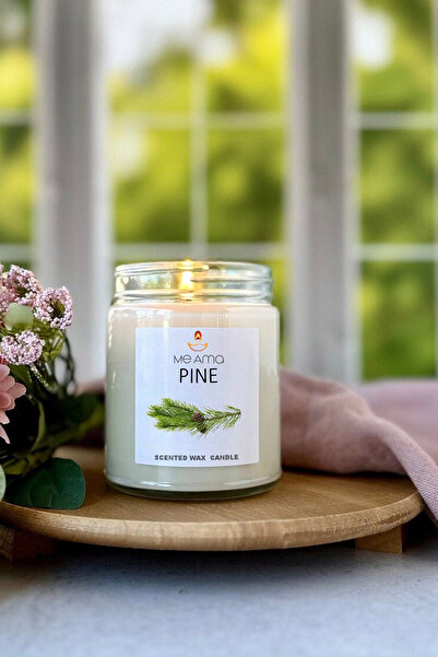 Me Ama Çam Ağacı Kokulu Mum, Cam Kavanoz Mum