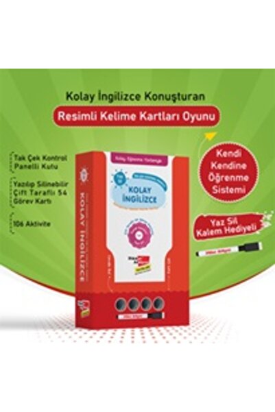 Dikkat Atölyesi Yayınları Kolay Öğrenme Yöntemiyle Kolay İngilizce Konuşturan Resimli Kelime Kartları