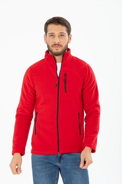 Four Man Men's Red Fleece Three-Pocket Softshell