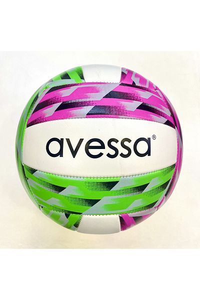 AVESSA 2 كرة طائرة مبطنة باللون الوردي والأخضر - VT-100