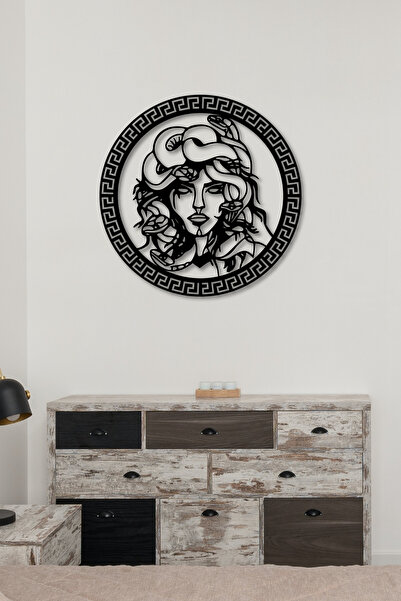 ABCPANO Tablou metalic cu Medusa, pictură decorativă pentru birou, ornament d...