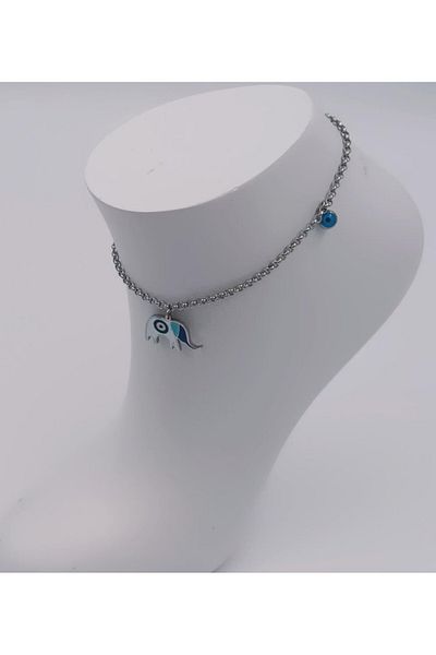 staınless steel Steel Silver Stylish Design Bead Detailed Anklet
