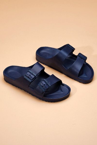 Nstil Unisex Navy Blue Summer Beach Daily Slippers