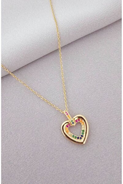 Buqete الصلب الملونة القلب أحسب قلادة