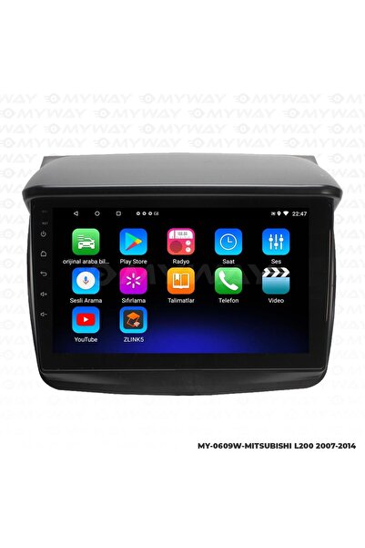 MYWAYY MİTSUBİSHİ L200 ANDROİD 12 MULTİMEDYA CARPLAY 2GB RAM+32GB HDD 2007-20...