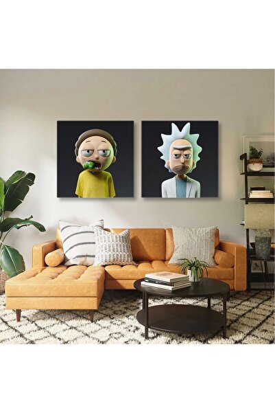 CANVASUM Rick and Mortie Pickle Rick Legend Cartoon Double Combination 2 Piec...