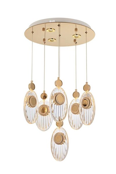 Eray Aydınlatma 1203-5+1 6 Li Sarı Led Avize