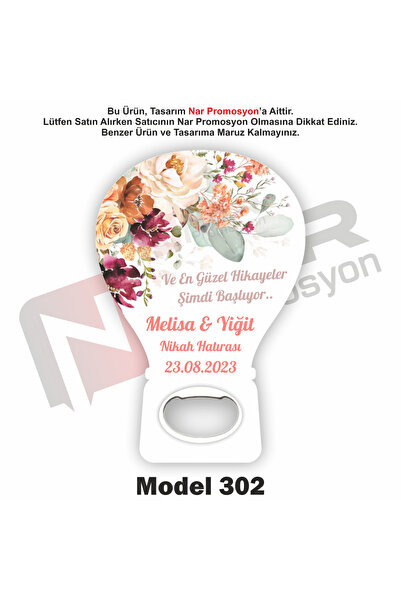 Nar Promosyon 50 Adet Açacak Magnet Hediyelik - Sünnet, Nişan, Söz, Düğün Hed...