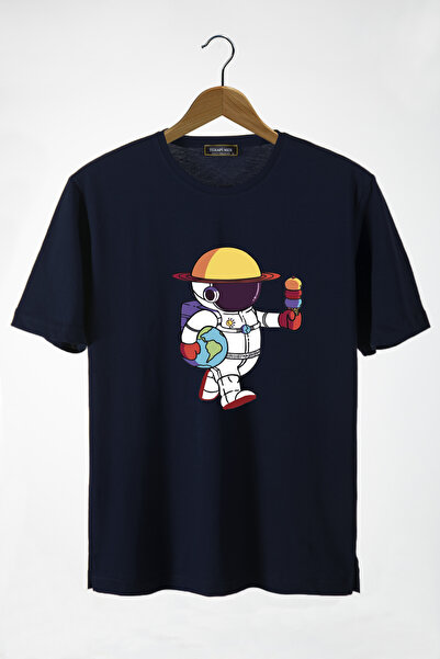 Terapi Men Tricou oversize din bumbac, unisex, albastru bleumarin, cu imprime...