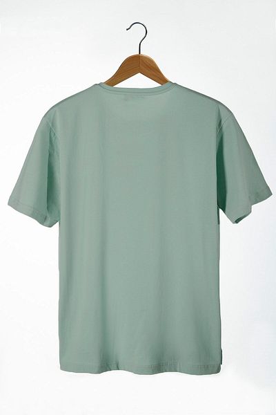 Terapi Men Unisex Mint Green No Regret Printed Crew Neck Oversize Cotton T-shirt