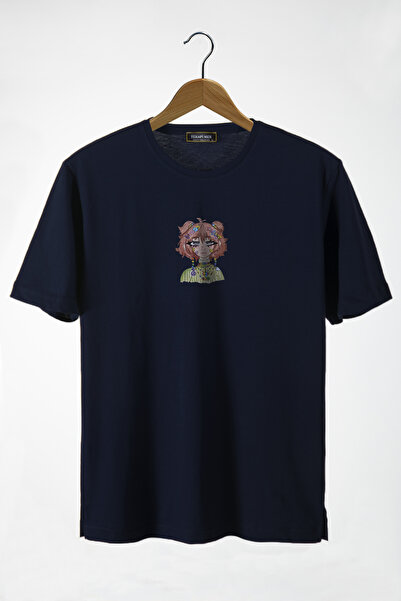 Terapi Men Γυναικείο μπλουζάκι με στάμπα Anime Girl σε μπλε ναυτικό χρώμα και...