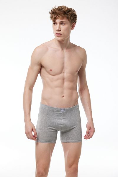 Malabadi Ανδρικό γκρι βαμβακερό ελαστάνη Long Boxer 073