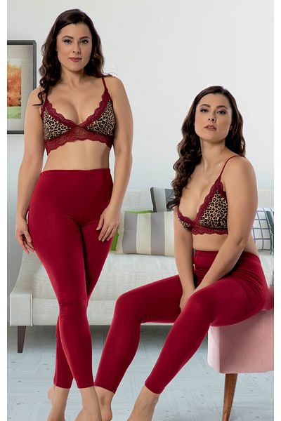 JENİKA Set de pijamale bustieră din 2 piese pentru femei