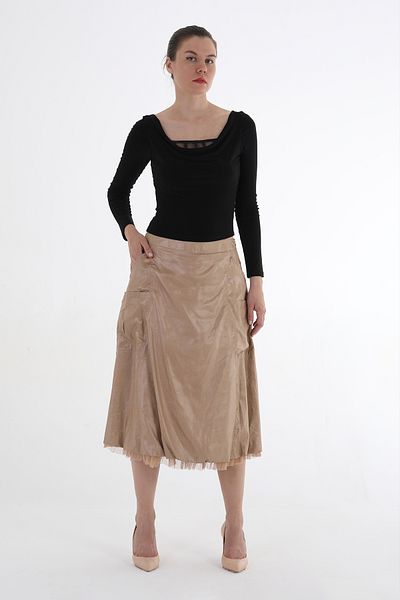 Balizza BLZ-4 POCKETED SKIRT END WITH TOWEL DETAILED KNEE BOTTOM SKIRT