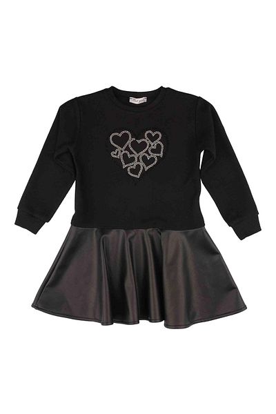 best kids Girl's Black Leather Detailed Dress