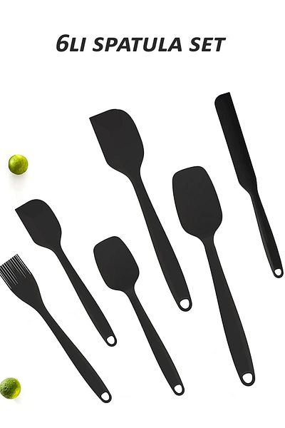 Mirilliahome 20 Piece Black Spatula and Kitchen Utensil Set – Fireproof Non-Stick Material, Ergonomic Design