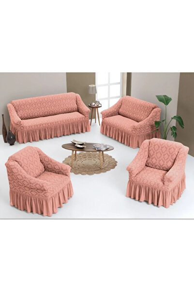 HEYTGAH Jakarlı 3+2+1+1 Koltuk, Kanepe, Çekyat Örtüsü Yıkanabilir Likralı Esnekl Koltuk Örtüsü