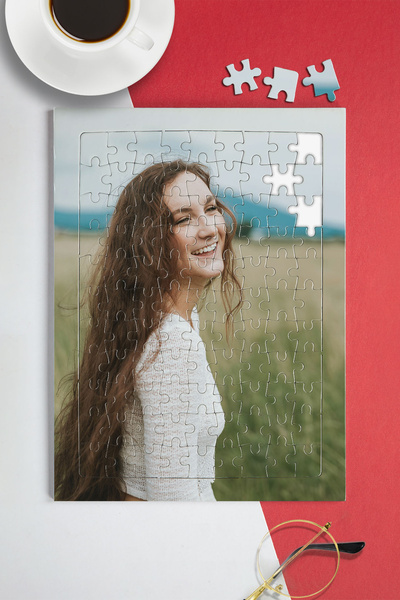 HediyeLabs Kişiye Özel Fotoğraflı Yapboz Puzzle - 99 Parça A4 Resimli Pazıl Yapboz Minimalist Hediye