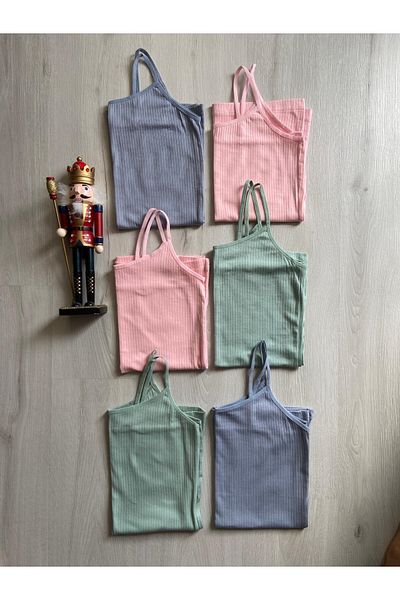 ParisTrend Women's Cotton Ribbed 6-Piece Undershirt