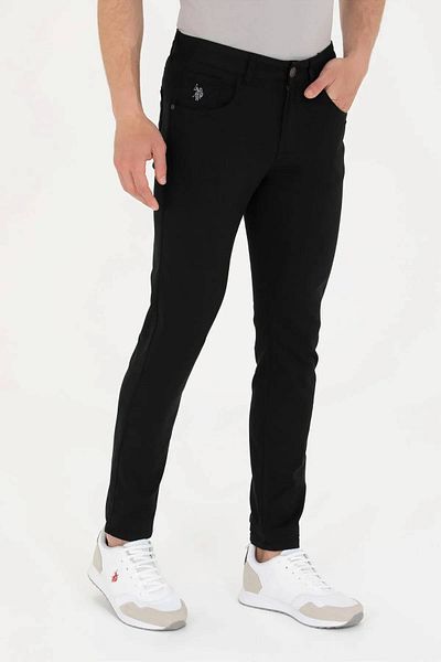 U.S. Polo Assn. Carlos23Y 1577209   Us Polo Assn. Men's Black Canvas Trousers - G081Gl078