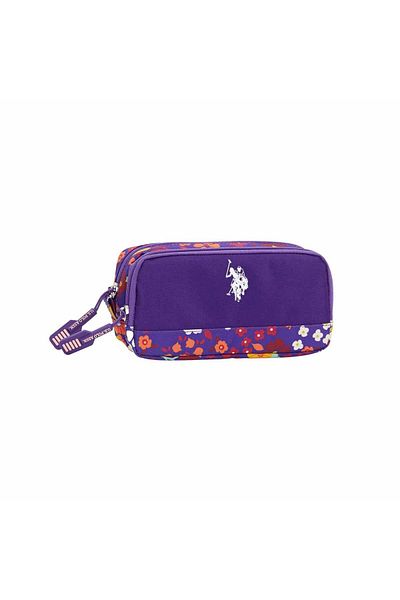 U.S. Polo Assn. Γραφική ύλη και Toy World U.S. Polo Purple Floral Μολυβοθήκη PLKLK23238